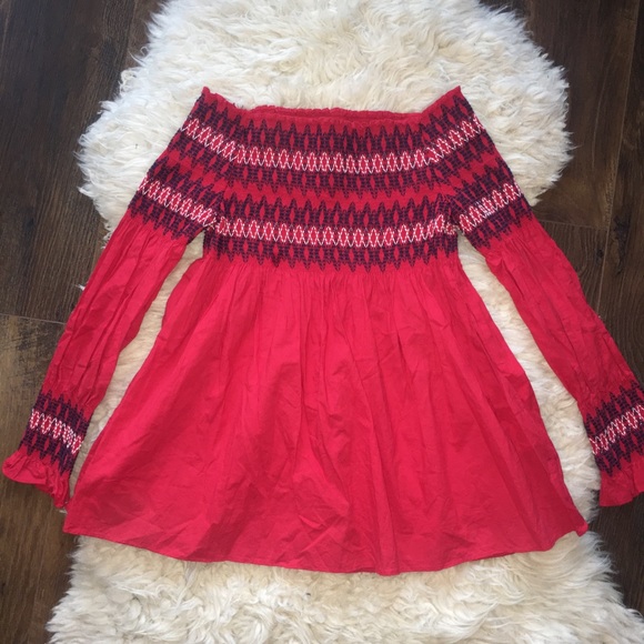 MAJE Lezky Off-the-shoulder Embroidered Top Sz 1 - Picture 3 of 7